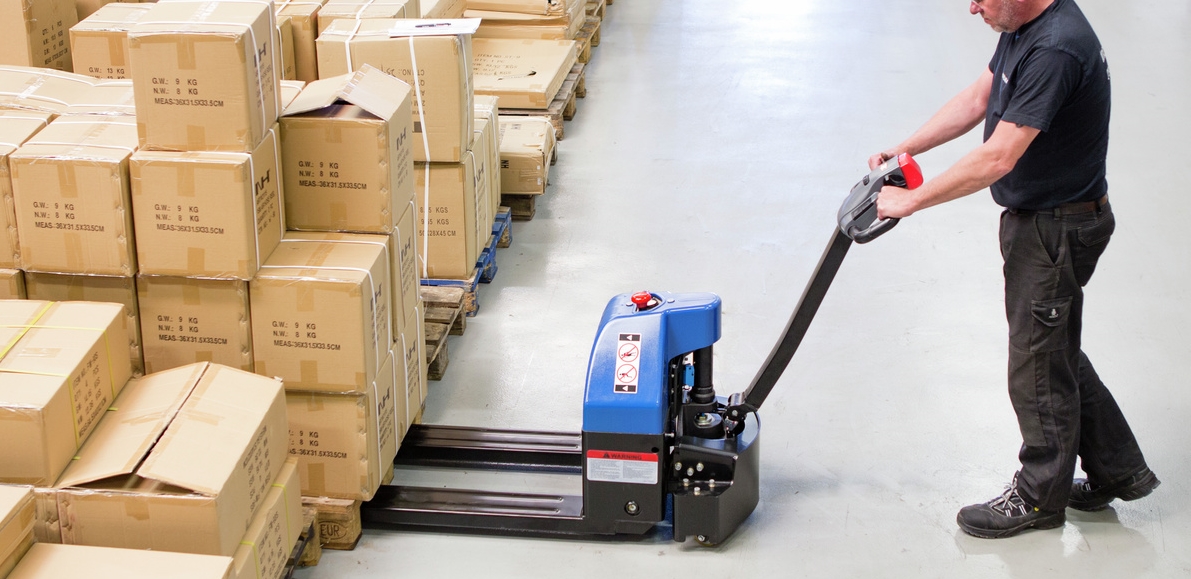 Elektrisk palleløfter til lageret